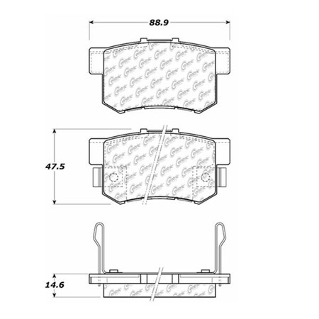 Centric Parts Posi-Quiet Ext. Wear Pad, 106.05360 106.05360